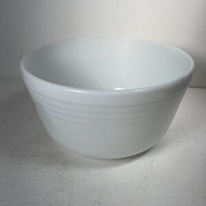 Vintage Pyrex Mixing Bowl #28 Hamilton Beach Mixer Ribbed White Milk Glass
